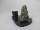 Porta-canetas em Esmeralda bruta com base de Biotita natural.
